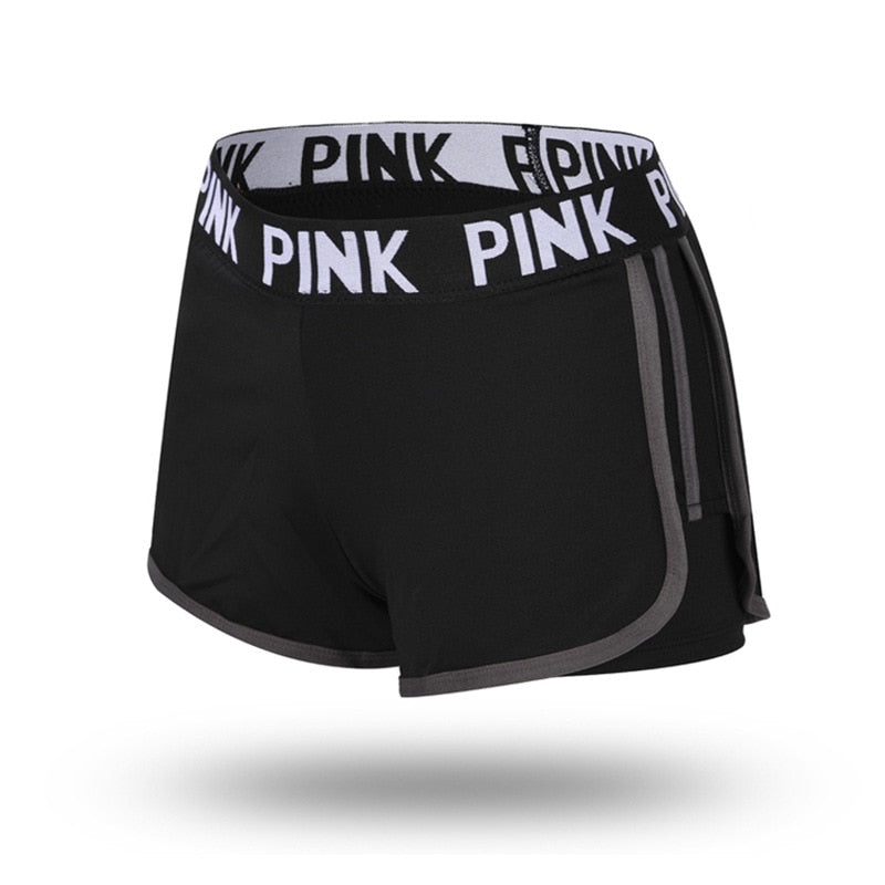 NEW Letter Sports runing Shorts Women Yoga Shorts Push Hips Sexy Middle Waisted Gym Fitness Elastic Quick Dry Running Shorts