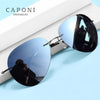 CAPONI Rimless Avation Sun Glasses For Men Polarized Discoloration Driving Fishing Sunglasses Light Weight Shades Male BS7466