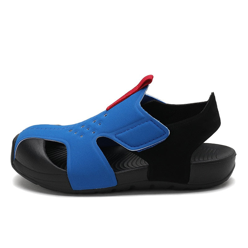 Children Sandals Summer Boys Girls Airplane Shoes Baotou Outdoor Beach Shoes Soft Sole Leather 2021 Fashion Kids Baby Sandals