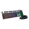 FV-Q90 Wired USB Interface 104-key Punk Keycap Floating Button Backlit Desktop Computer Office Business Game Keyboard and Mouse