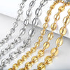 Stainless Steel Marina Coffee Beans Link Chain Necklace for Men Women 7/9/11mm Gold Silver Color Necklace Jewelry Gifts LKNM176