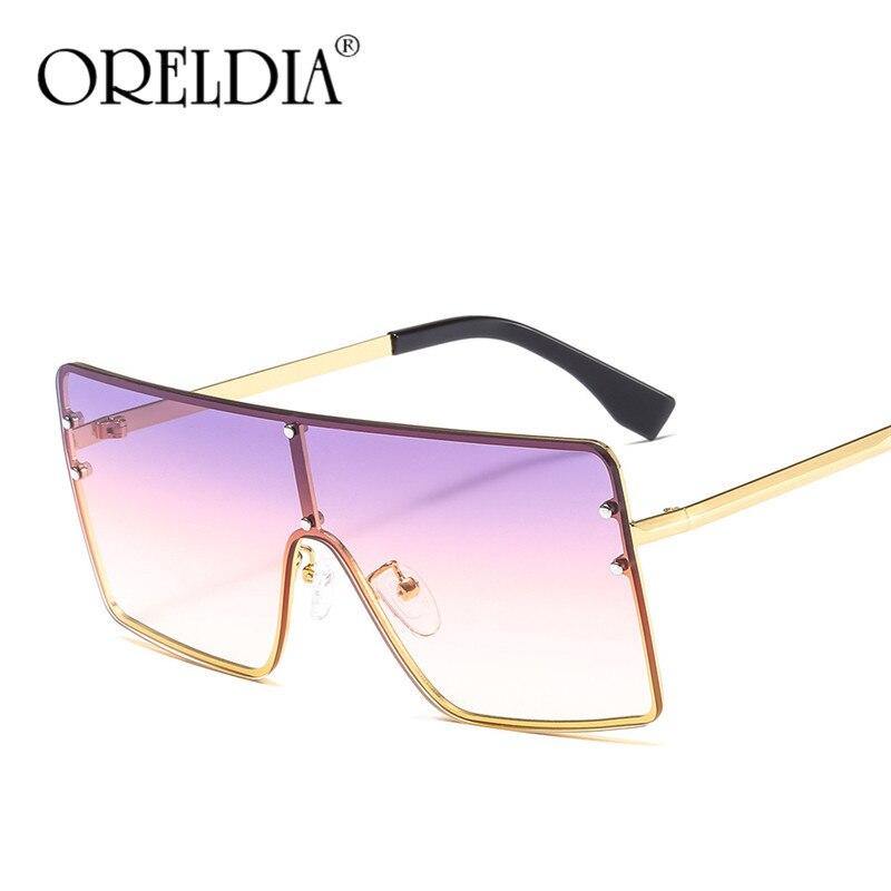 2020 Square Oversized Sunglasses Women Luxury Brand Sun Glasses Female Eyewear Plastic Frame Clear Lens UV400 Men Glasses Gafas - Surprise store