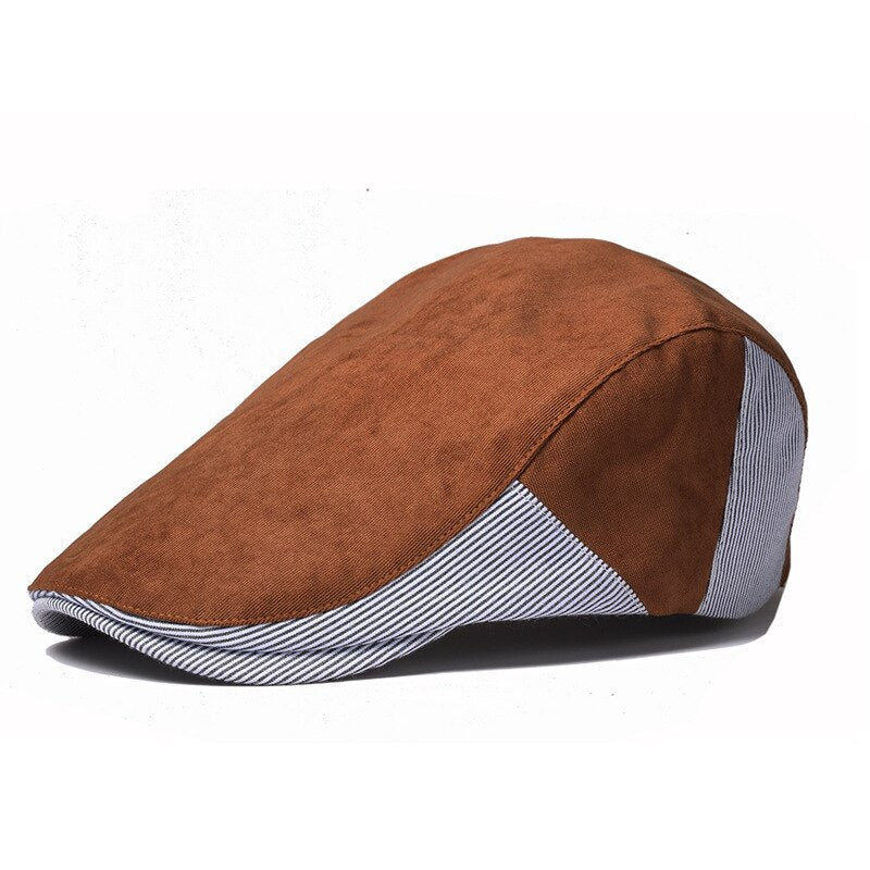 Fashion Beret Hat Casquette Cap Cotton Hats For Men Women Stripe Visors Sun Hat Gorras Planas Flat Caps Adjustable