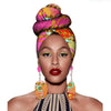 2020 fashion african headwraps+earings 2 piece sets for women bazin riche african head scarf pure cotton