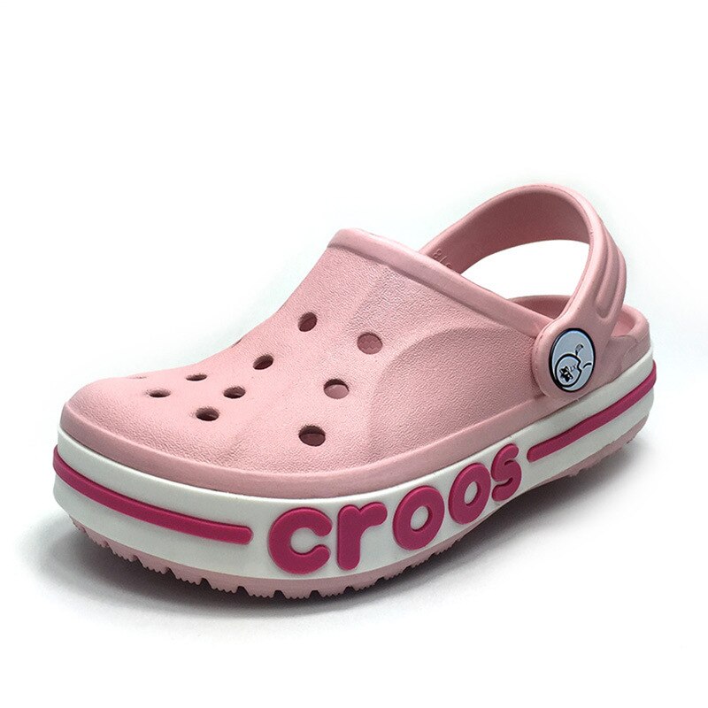 Children's Sandals Kids Casual Outdoor Shoes Clogs Non-slip Home Bathing Slipper Soft Corc for Children over 7 Summer Hole Shoes