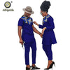 African Couple Clothing Women Suits + Men Clothing Set Dashiki Shirts Ankara Pants Print Outfits Tribal Suit AFRIPRIDE S20C001 - Surprise store