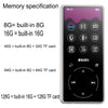 RUIZU MP3 Player with bluetooth 4.2 and 2.4 Screen touch keys hifi fm radio mini sport MP 3 music player portable metal walkman