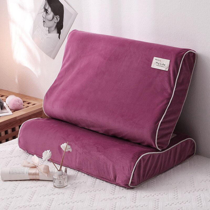 Solid Color Cotton Sleeping Pillow Case Brief Style High-end custom Pillowcases Latex Pillow Case Cover 30x50CM/40x60CM