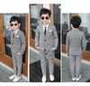 Formal Boys Suits for Weddings Blazers Pants Children Party Clothes Plaid Kids School Costume Gentlemen Teenager Tuxedos Sets