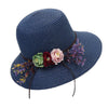 2021 New Summer Female Sun Hat Flower Ribbon Panama Beach Hats For Women Chapeu Feminino Sombrero Floppy Straw Hat - Surprise store