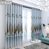 TONGDI Blackout Curtain Modern Nordic Elk Forest Elegant Printing Luxury Decoration For Home Parlour Room Bedroom Living Room