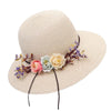 2021 New Summer Female Sun Hat Flower Ribbon Panama Beach Hats For Women Chapeu Feminino Sombrero Floppy Straw Hat - Surprise store