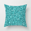 Flower Leaves Pattern Throw Pillow Case Teal Blue Cushion Covers for Home Sofa Chair Decorative Pillowcases