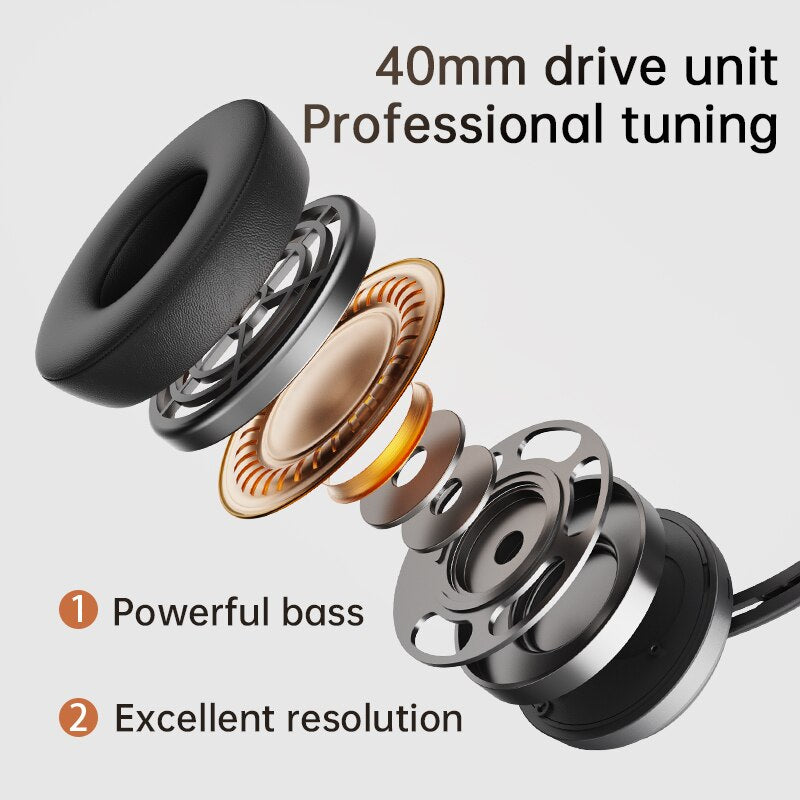 Wireless Bluetooth Headphones Mute Noise Cancelling Headset Gamer Gaming Earphone HiFi HD Surround bass With Mic for Sony Huawei