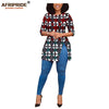 African print women casual shirt AFRIPRIDE tailor made half sleeves side slit long blouse for women 100% cotton A1922005 - Surprise store
