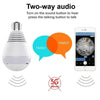 1080P HD WiFi IP Camera 360° Panoramic Fisheye Hidden cam Bulb Light Home Security Fisheye Bulb Lamp Night Vision Baby Monitor - Surprise store