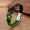 24 Style Classic Men Leather Bracelet Simple Metal Magnetic Button Hand-woven Rope Unisex Women Bangles 2020 Jewelry Accessories
