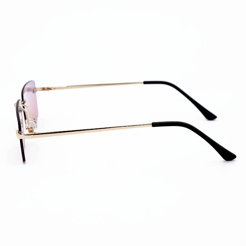 New Luxury Brand Rectangle Ladies Sunglasses Women Rimless Square Polarized Sun Glasses For Ladies Zonnebril Dames Vrouwen Bril