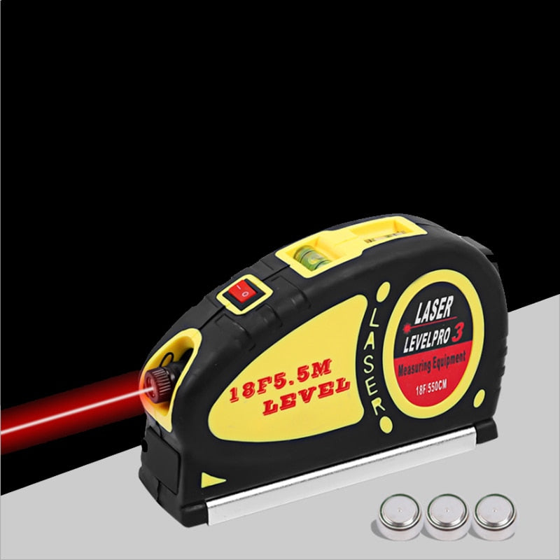 ZGAH 5.5M high-precision multi-function crosshair line projector small portable laser level meter telescopic tape measure