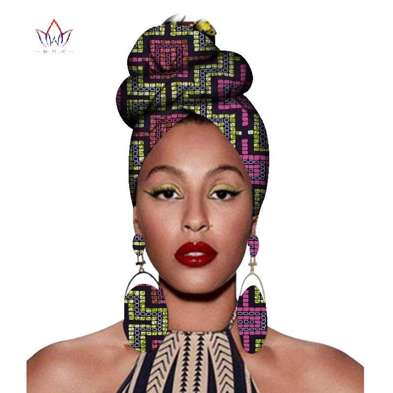 African Headtie Print Headwrap Ankara Wax Fabric 100% Pure Cotton Scarf Kente Scarves Dashiki Printing For Women Lady New Wyb56 - Surprise store