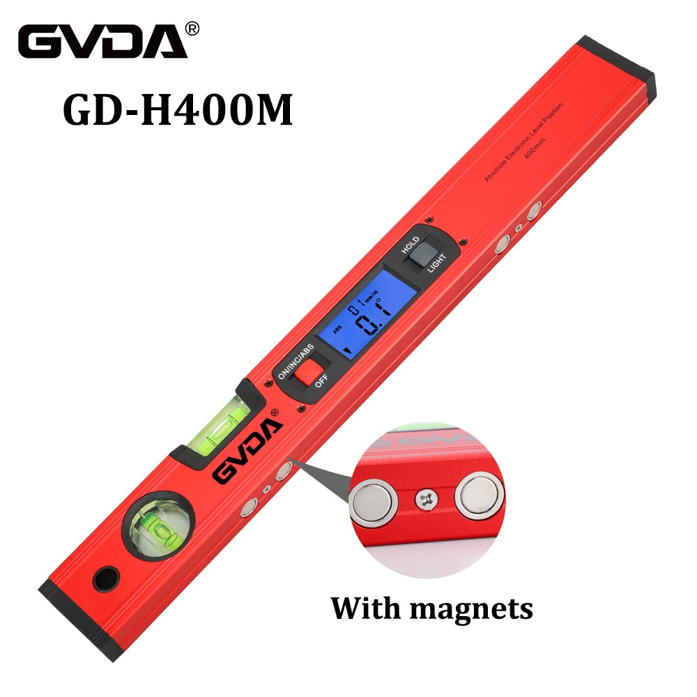 GVDA Digital Spirit level Bubble Magnetic Electric Level 360 degree Angle Finder Protractor Inclinometer Horizontal Scale Ruler