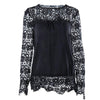 Spring and summer chiffon shirt women's casual long-sleeved hollow flower lace shirt shirt women - Surprise store