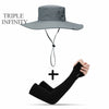 2020 New Fashion Summer Bucket Hat Cowboy Men Outdoor Fishing Hiking Beach Hats Mesh Breathable Anti UV Sun Cap Large Wide Brim