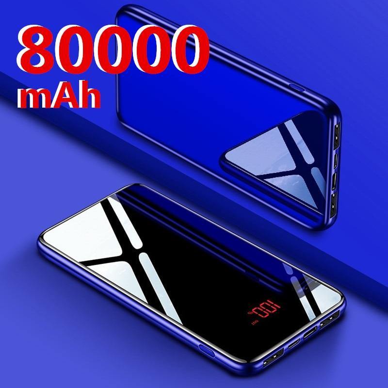 80000mAh Power Bank For Xiaomi Samsung iPhone Huawei Powerbank Portable Mini Dual USB Charging External Battery Pack Bank - Surprise store