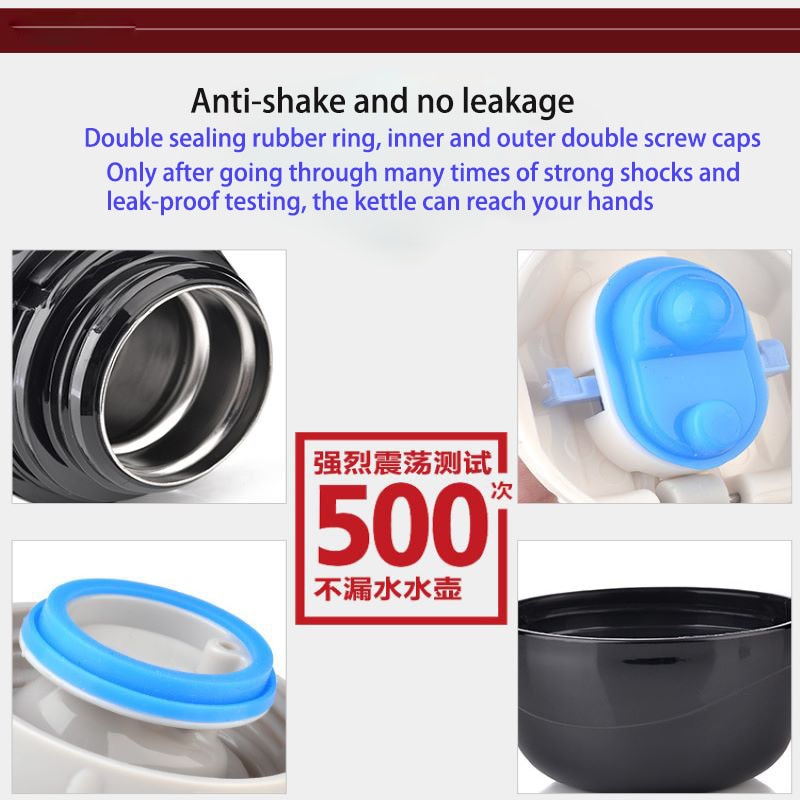 800ML Thermos Stainless Steel Insulation pot Portable Travel Kettle Tea vacuum bottle Outdoor Sports Vacuum flask Hot Water Cup
