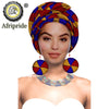 African Turbans African Headwraps for Woman African Headscarf Nigerian Headtie with Matching Earring Dashiki Ankara Wax S20H004