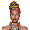 2020 fashion african headwraps+earings 2 piece sets for women bazin riche african head scarf pure cotton