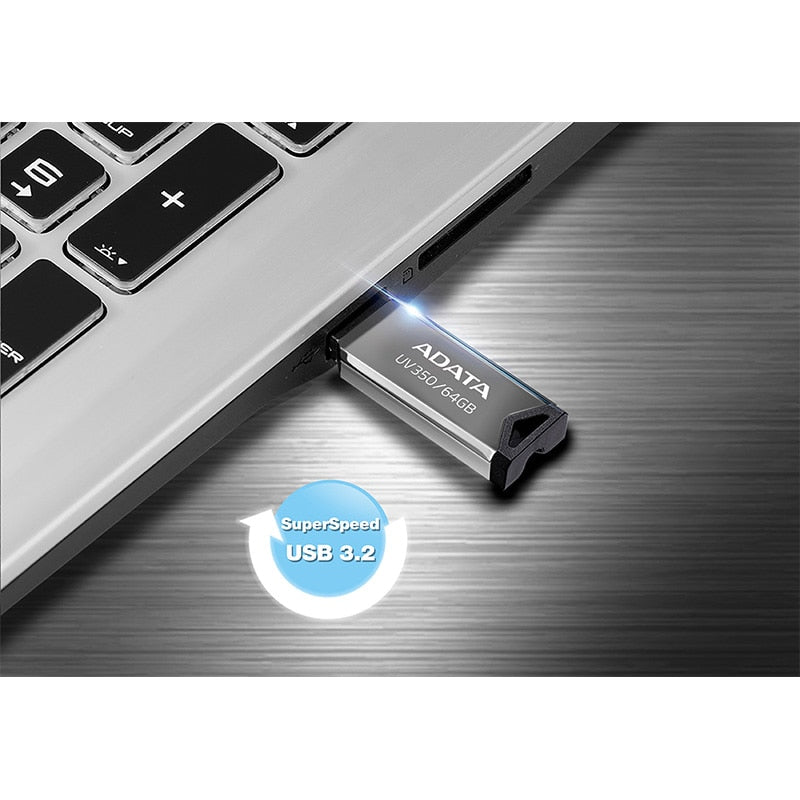 Original ADATA USB Flash Drive UV350 128GB 64GB 32GB Pen Drive Pendrive USB3.0 Flash Drive Metal Memory stick USB disk flash