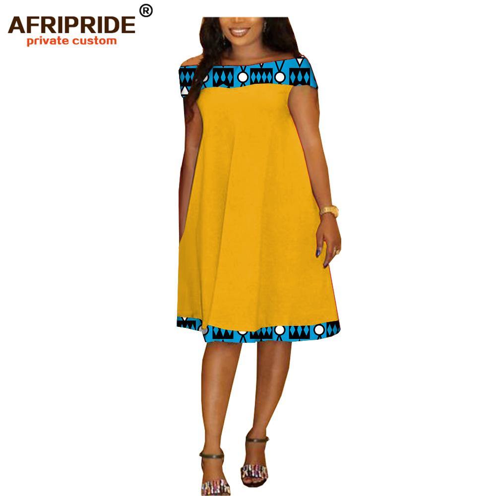 2019 african Autumn women dress AFRIPRIDE private custom long sailor collar midi dress super batik cotton plus size A722586 - Surprise store