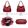 Women Leather Handbags Women Messenger Bags Female Crossbody Bags Ladies Designer Shoulder Bag Top-handle Bag Vintage Retro Tote