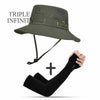 New Summer Mesh Breathable Bucket Hats Men's Outdoor Fishing Mountaineering Sun Hat Casual Foldable Adjustable Male Panama Hat