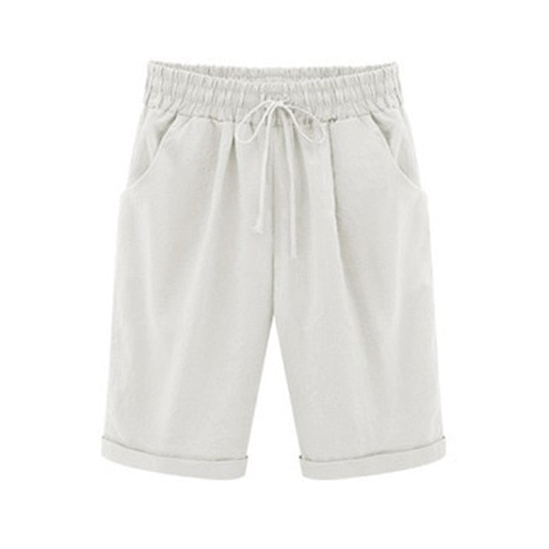 Wixra Women's Lace-Up Shorts Pockets High Waist Solid Casual Streetwear 2020 Summer Women Plus Size