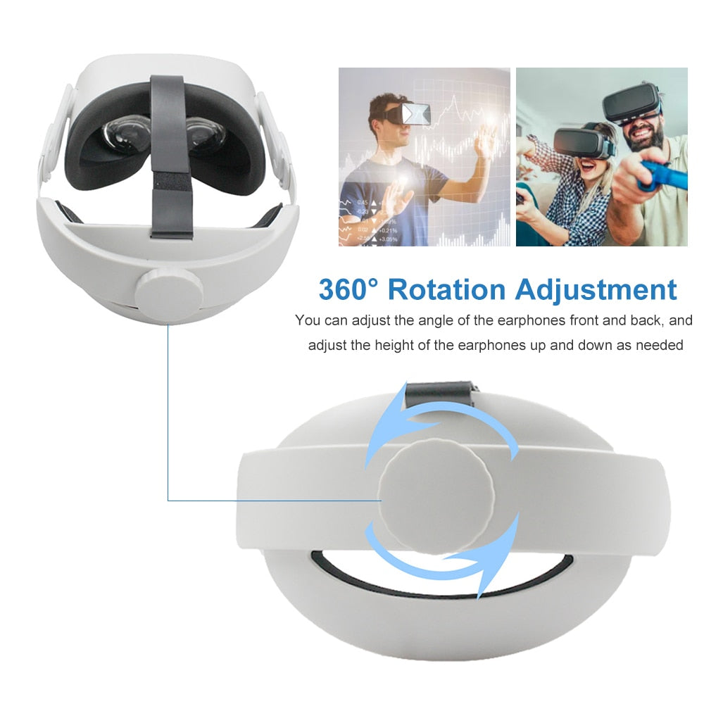 Adjustable For Oculus Quest 2 Head Strap VR Elite Strap Comfort Improve Supporting Forcesupport Reality Access Increase Virtual