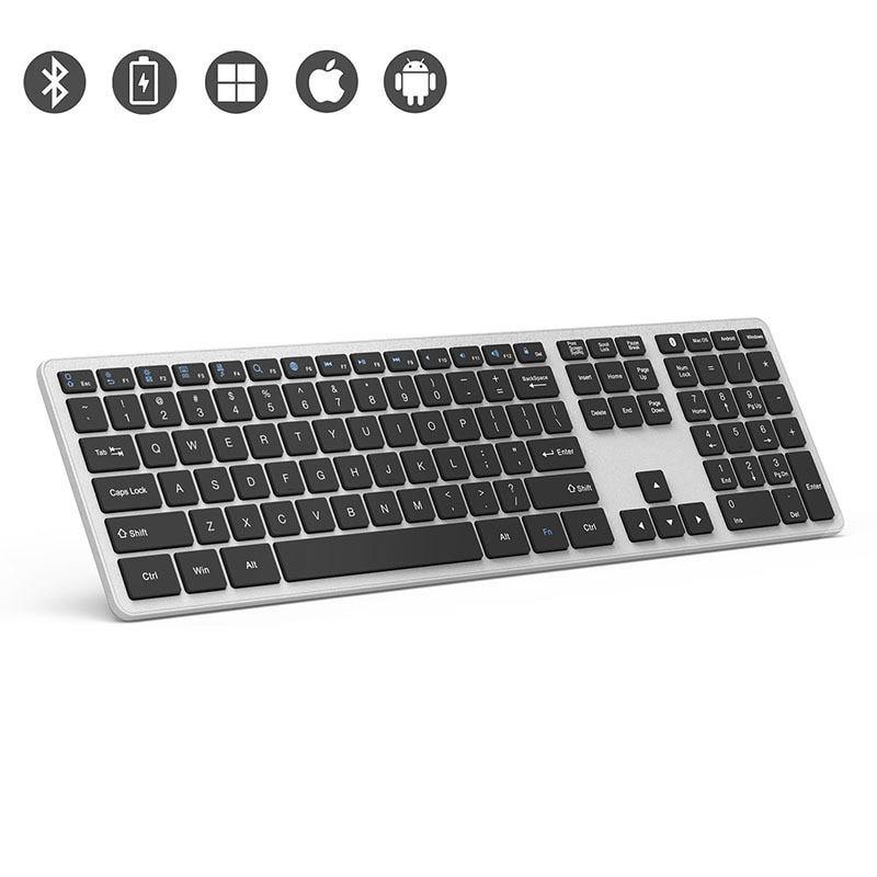 SeenDa Bluetooth keyboard Full-Size Wireless Bluetooth Keyboard for Ipad Laptop Table 109-button multi-pairing - Surprise store