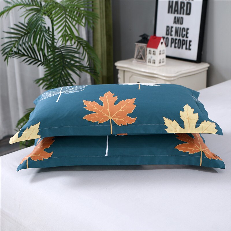 LAGMTA 1pc 100% Cotton Pillowcase Cartoon Plant Plaid Flower Zipper Pillowcase Multiple Styles Customizable To Any Size