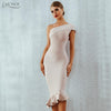 Adyce 2020 New Summer Women Bandage Dress Vestidos One Shoulder Sleeveless Ruffles Nightclub Dress Celebrity Evening Party Dress - Surprise store