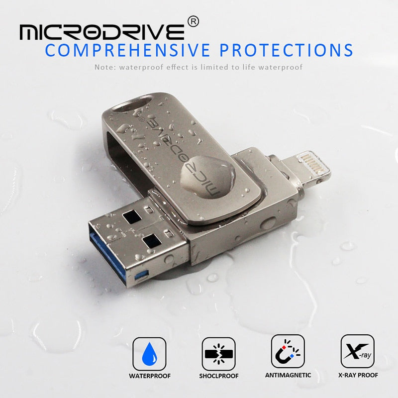 USB Flash Drive for iphone 7/7Plus/8/X/11 Usb/Otg/Lightning 128GB 64GB Pen Drive For iOS External Storage Devices