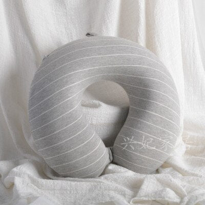 Memory foam u-shaped pillow Slow rebound Neck pillow Nap Airplane pillow travel Cartoon memory u-shaped headrest long trip