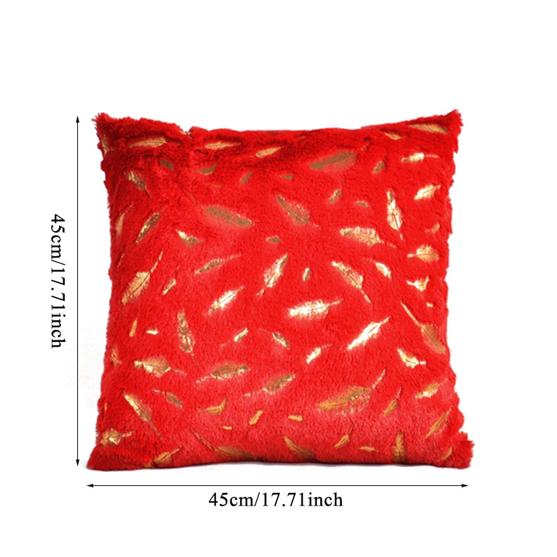 Fashion Feather Fur Decorative Cushion Cover Home Plush Pillow Case Bed Room Pillowcases Decoration Sofa Throw Pillow covers