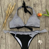 2021 New Micro Striped Bikini set Two-piece swimsuit Patchwork Bandage Bikini Push Up sexy Bathing Suit Women Swimwear Biquini S