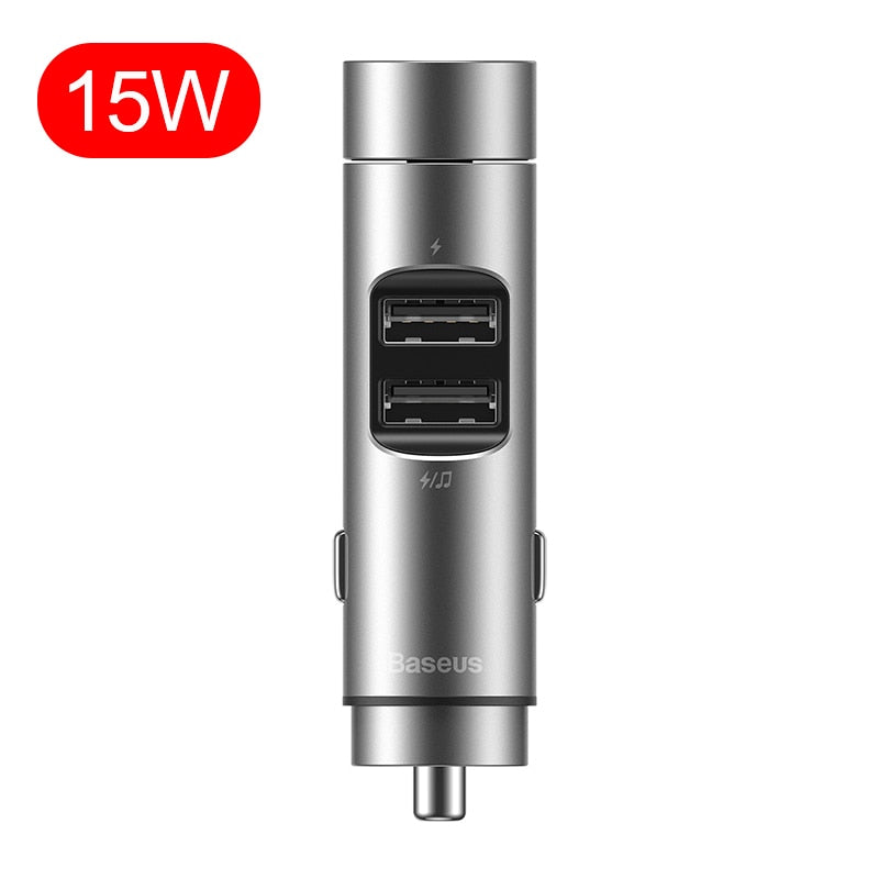 Baseus FM Transmitter Car Wireless Bluetooth 5.0 FM Radio Modulator Car Kit 3.1A USB Car Charger Handsfree Aux Audio MP3 Player
