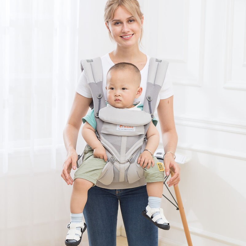 Aimama 0-36 Months 360 Ergonomic Cold Air Cotton Adjustable Baby Carrier Baby Sling Wrap Strap Backpacks
