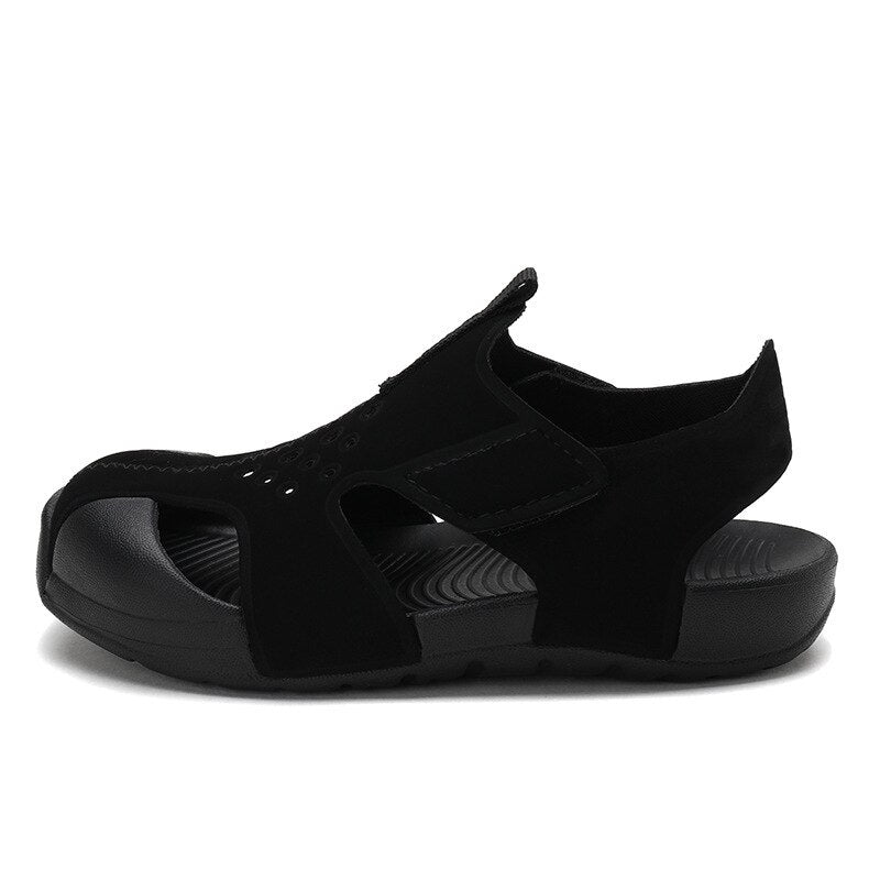 Children Sandals Summer Boys Girls Airplane Shoes Baotou Outdoor Beach Shoes Soft Sole Leather 2021 Fashion Kids Baby Sandals