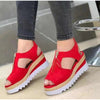 Sandals Women 2021 Wedges Heels Zip Platform Ladies Shoes Summer Peep Toe Suede Leather Gladiator Shoes Casual Female Footwear