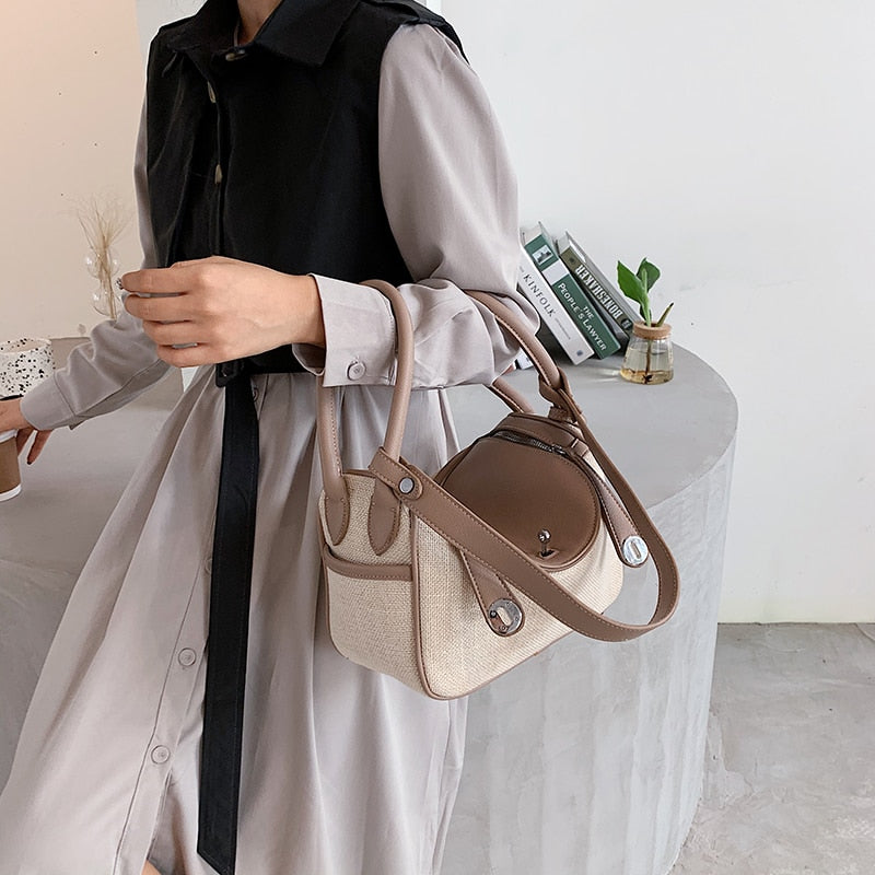 New Women Box Tote Bag Fashion Boston Handbag Shoulder Bags Ladies Shopping Bag