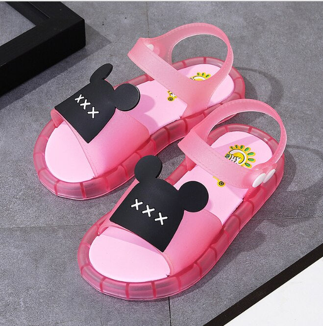 2021 NEW Boy Children LED Kids Baby Girl Light Up Luminous Sandals With Light Slippers Outdoor Shoes in Summer Bear Design